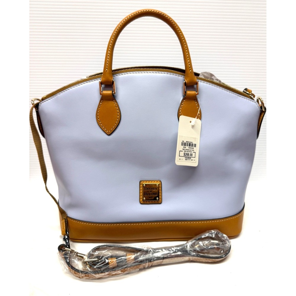 Dooney & Bourke Leather Carissa Satchel‎ GLACIER BLUE PERIWINKLE GORGEOUS